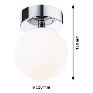 Lampada da soffitto Gove Vetro opale / Cromo - 1 punto luce - Chrome - Diametro: 12 cm