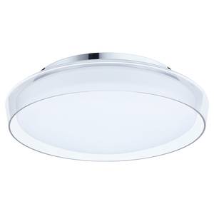 Lampada da soffitto Luena Cromo / Vetro trasparente - Color argento / Bianco - 1 punto luce - Diametro: 35 cm