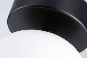 Deckenleuchte Gove Opalglas / Aluminium - 1-flammig - Schwarz - Durchmesser: 17 cm