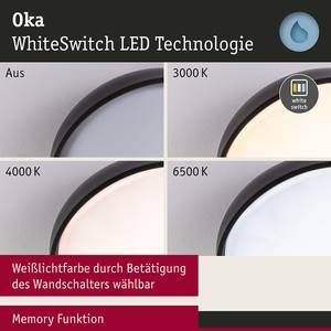 Plafondlamp Oka acrylglas - 1 lichtbron - Zwart