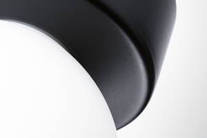 Deckenleuchte Gove Opalglas / Aluminium - 1-flammig - Schwarz - Durchmesser: 8 cm