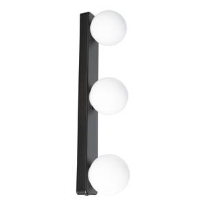Wandlamp Gove Balken opaalglas/aluminium - 3 lichtbron - Zwart