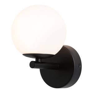 Lampada da parete Gove Vetro opale / Alluminio - 1 punto luce - Nero