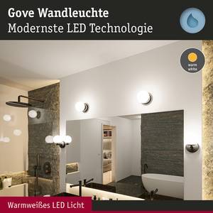 Wandleuchte Gove Opalglas / Aluminium - 1-flammig - Schwarz