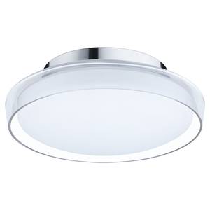 Plafondlamp Luena chroom/transparant glas - zilverkleurig/wit- 1 lichtbron - Diameter: 25 cm