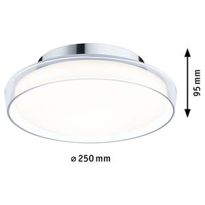 Plafondlamp Luena chroom/transparant glas - zilverkleurig/wit- 1 lichtbron - Diameter: 25 cm