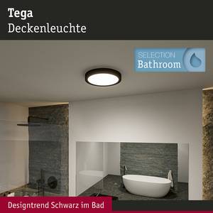 Deckenleuchte Tega Acrylglas - 1-flammig - Schwarz