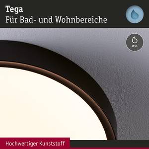 Deckenleuchte Tega Acrylglas - 1-flammig - Schwarz