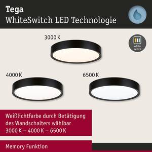 Deckenleuchte Tega Acrylglas - 1-flammig - Schwarz