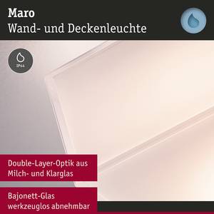 Deckenleuchte Maro Acrylglas - Weiß - 1-flammig