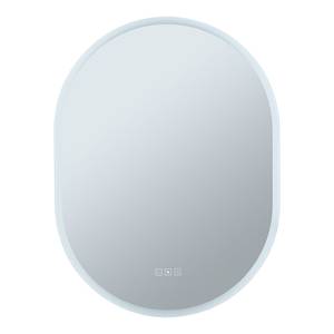 Miroir de salle de bain Mirra ovale Aluminium - Blanc