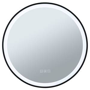 Miroir de salle de bain Mirra rond Aluminium - Noir