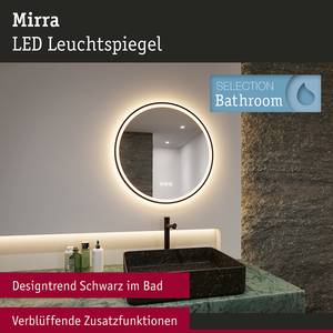 Miroir de salle de bain Mirra rond Aluminium - Noir