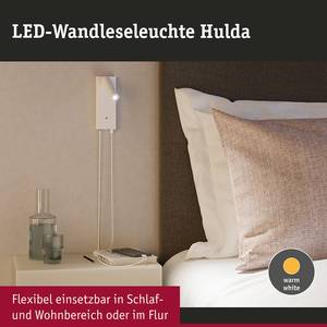 Wandleuchte Hulda Aluminium - 1-flammig - Weiß