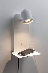 Wandlamp Malena aluminium - 1 lichtbron - Wit