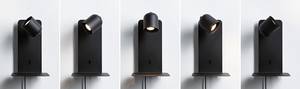 Lampada da parete Malena Alluminio - 1 punti luce - Nero