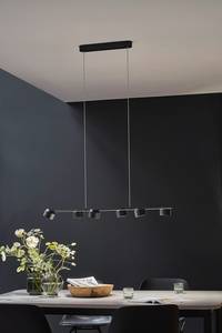 Pendelleuchte Puric Pane Wire Aluminium - Schwarz - 6-flammig