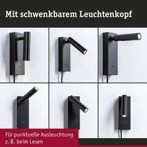 Wandleuchte Hulda Aluminium - 1-flammig - Schwarz