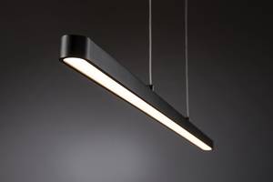 Hanglamp Lento aluminium/kunststof - 1 lichtbron - Zwart