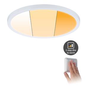 Lampada Areo 3-Step-Dim rotondo Materiale plastico - 1 punti luce - Bianco - Diametro: 23 cm - Bianco caldo - Bianco universale