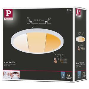 Lampada Areo 3-Step-Dim rotondo Materiale plastico - 1 punti luce - Bianco - Diametro: 23 cm - Bianco caldo - Bianco universale