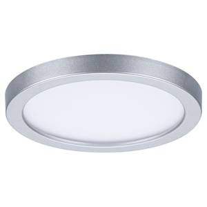 Plafonnier Areo rond Matière plastique - 1 ampoule - Chrome - Diamètre : 12 cm - Blanc chaud