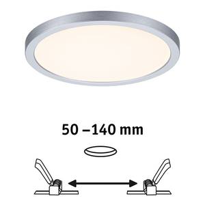 Plafondlamp Areo Rond kunststof - 1 lichtbron - Chrome - Diameter: 18 cm - Warm wit