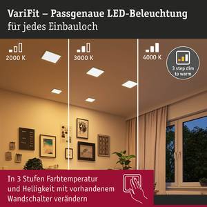 Plafondlamp Areo 3-Step-Dim kunststof - wit - 1 lichtbron - 18 x 2.6 cm - Warm wit - Universeel wit