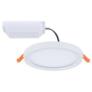 Lampada rotonda Areo Materiale plastico - 1 punti luce - Bianco - Diametro: 12 cm - Bianco caldo - Bianco universale