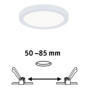 Plafondlamp Areo Rond kunststof - 1 lichtbron - Wit - Diameter: 12 cm - Warm wit - Universeel wit