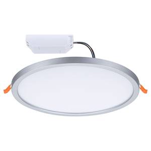 Plafonnier Areo ZB rond Matière plastique / Blanc - 1 ampoule - Chrome - Diamètre : 23 cm