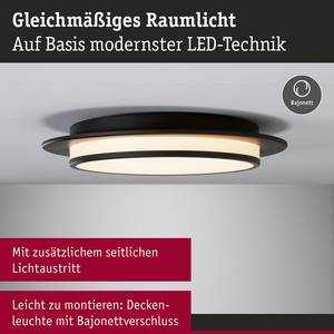 Deckenleuchte Egron Aluminium / Kunststoff - Schwarz - 1-flammig