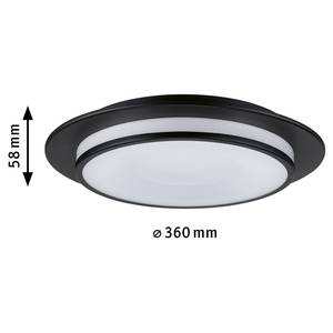 Lampada da soffitto Egron Alluminio / Vetro materiale plastico - Nero - 1 punto luce