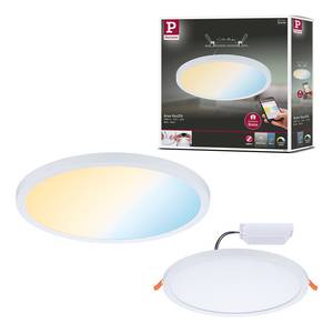 Lampada ZB rotonda Areo Materiale plastico - Bianco - 1 punto luce - Bianco - Diametro: 23 cm