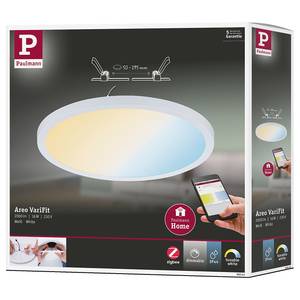 Plafondlamp Areo ZB Rond kunststof - wit - 1 lichtbron - Wit - Diameter: 23 cm