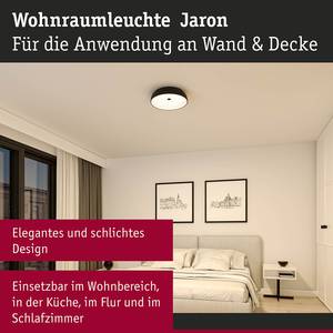 Plafondlamp Jaron aluminium/kunststof - 1 lichtbron - Zwart