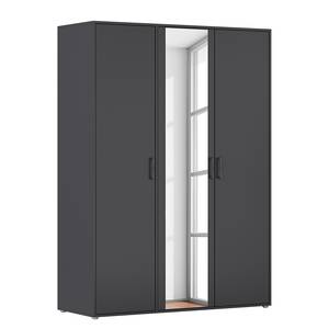 Armoire Voyager avec miroir Gris métallisé - Largeur : 140 cm - Sans tiroir