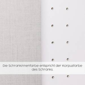 Draaideurkast Voyager met spiegel Metallic grijs - Breedte: 140 cm - Zonder lade