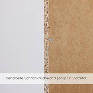 Draaideurkast Voyager met spiegel Grijs metallic / Eikenhouten Artisan look - Breedte: 140 cm - Zonder lade