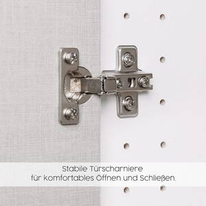 Drehtürenschrank Voyager mit Spiegel Eiche Artisan Dekor / Graumetallic - Breite: 140 cm - Mit Schubladen