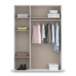 Armoire Voyager avec miroir Blanc alpin - Largeur : 140 cm - Sans tiroir