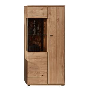 Highboard Cuito Esche teilmassiv - Glastür links