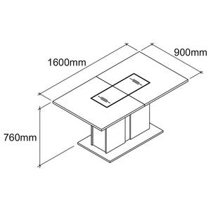 Table extensible Begod Imitation chêne de Havel / Graphite