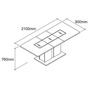 Table extensible Begod Imitation chêne de Havel / Graphite