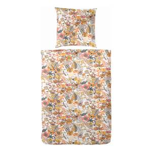 Parure de lit en percale Blumen Caramel / Orange - 135 x 200 cm