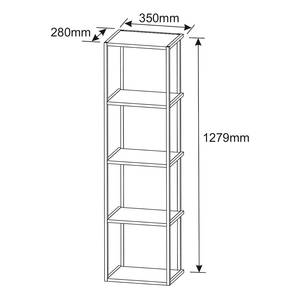 Wandmeubelset Begod 3-delig Havel-eikenhouten look/grafietkleurig