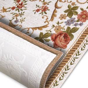 Kurzflorteppich Nour Polyester / Baumwolle - Creme - 75 x 150 cm