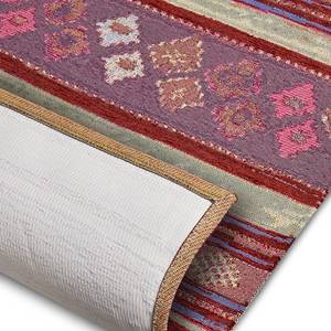 Kurzflorteppich Yara Polyester / Baumwolle - Rot - 150 x 220 cm