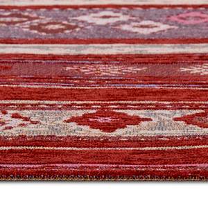 Kurzflorteppich Yara Polyester / Baumwolle - Rot - 150 x 220 cm