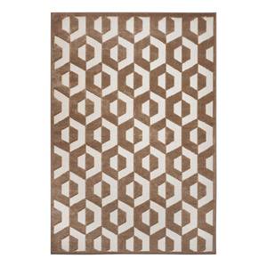 Kurzflorteppich Hexa Polypropylen / Latex - Beige - 67 x 120 cm